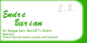 endre burian business card